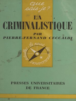 cover image of La criminalistique